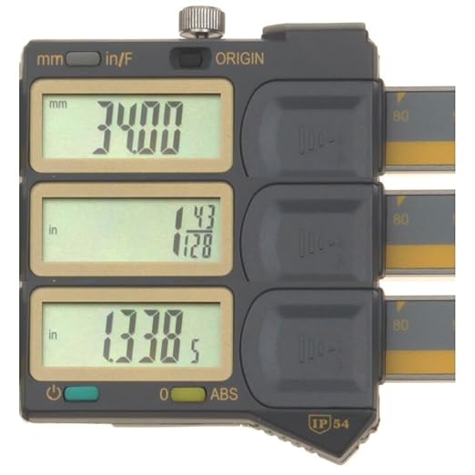 iGAGING Absolute Origin 0-6" Single Cut Depth Digital Caliper, IP54 Electronic, SPC/USB Output Port, Inch, Metric, Fraction Modes, Case, Manual, & Battery