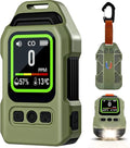 3-in-1 Portable Carbon Monoxide Detector.Visual Alarm for Camping,Travel,RV.More Than 300H Standby . Equipped With a Flashlight, Magnetic Back and Hook.Featuring CO, Temperature and Humidity Sensors