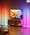 boostool 2 Pack Corner Floor Lamp, 65" RGB LED Corner Lamp, Color Changing Ambient Lighting with Music Sync - App and Remote Control LED Lamp for Bedroom, Living Room, Gaming Room