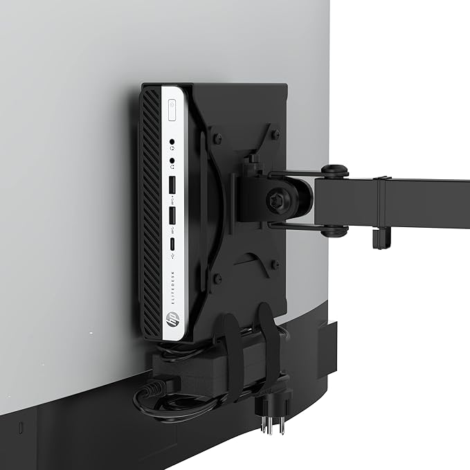 HumanCentric VESA Mount Compatible with HP Desktop Mini, HP ProDesk Mini, HP EliteDesk Mini, Replaces Dual VESA Sleeve for Mini Desktops v3, Mount on an Arm, Under Desk or Wall, 75x75mm, 100x100mm