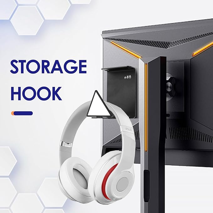 VKheroKV HC128 Headphone Holder Hanger for Desk, Include Adhesive Strips, Universal Headset Stand for PS4/PS5/Xbox/PC/Mac/Headphones Game Controller Hanger (X Shaped)