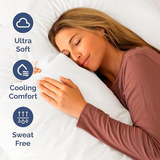 RV Short Queen Sheet Set 60 X 75 - 4 Piece RV Short Queen Bed Sheets - Soft, Breathable & Cooling - Designed for Bunks, Trailers & Campers - Fits 8” to 12" Mattress - Luxury Bedding - Antique White