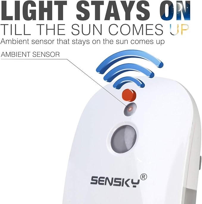Sensky [2 Pack Plug in Night Light with Auto Dusk to Dawn Sensor, Brightness Adjustable, Dimmable Night Light for Bathroom, Kitchen, Hallway, Stairs, Garages (with Front Light and Back Light)