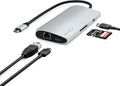 Satechi 8 in 1 USB C Hub Multiport Adapter V3, 8K HDMI, 100W Charging, 4 USB Data Ports, Ethernet, SD Card Reader, for Laptop, for Mac/Windows, MacBook Air/Pro M5/M4, iPad - Silver