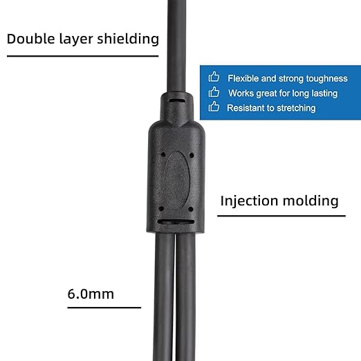 Smithok 2pack XLR Y Splitter Cable,Female to Dual Male Y Cable (XLR Splitter 1 Female to 2 Male),Balanced Microphone Splitter Cord Audio Adaptor - 1.6ft /0.5m