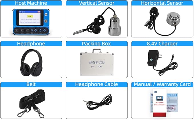 PQ-QD50 Smart Home Water Pipe Leakage Detector - Advanced Sound and Signal Analysis Leak Location Finder for Household Water Supply and Floor Heating Pipes