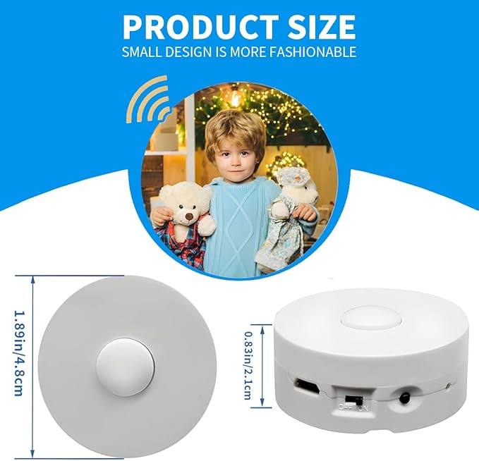 JRGKJCP 16 Minutes Voice Recorder, Record Custom Message for Crafts, Stuffed Bear, Baby Doll, and Pillow (2Pack + White)