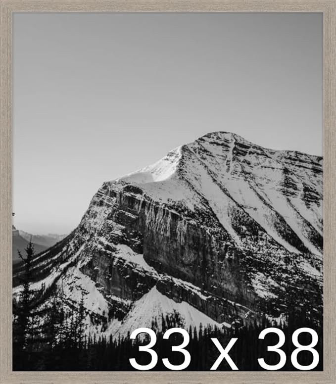 Frame It Easy 33 x 38 Rustic Gray Wood Frame (Derby)