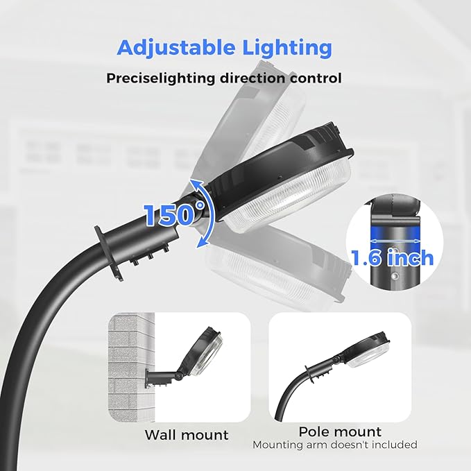 AIKVSXER LED Barn Lights 160W 24000LM Yard Area Light Dusk to Dawn Outdoor Lighting 6500K Security Flood Light IP66 Waterproof for Garden Garages Street Warehouse Farmhouse 4 Pack