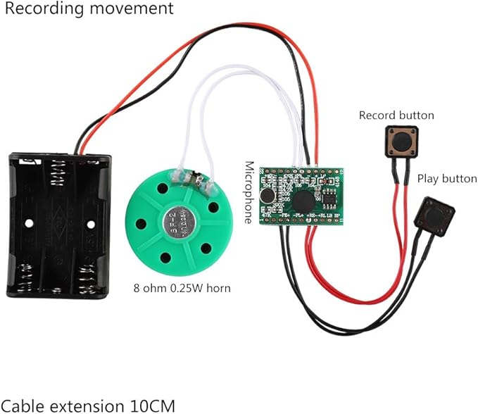 Greeting Card Module, 60-Second DIY Voice Greeting Card Module Music Sound Voice Recording Player Chip Module for Greeting Card.
