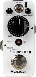 MOOER Micro Looper II Guitar Loop Pedal With 480 Minutes Recording, AUTO REC Function, 3 Saving Banks and 16 Slots Per Bank