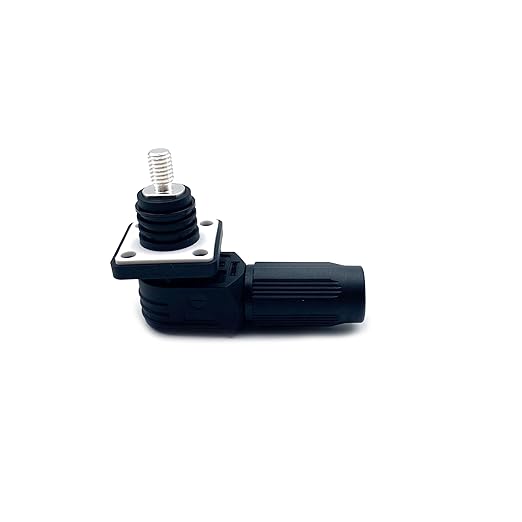 450A Battery Energy Storage Connector, 185mm² High Current Connectors IP67 Waterproof Stud Wiring Power Adapter Quick Plug Terminal Right Angle Plug and Socket (1500V Black)