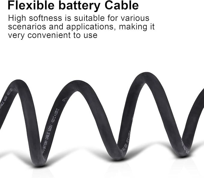 Shirbly 4/0 Gauge Battery Cable,20FT Black 4/0 AWG Pure Copper Wire Welding Cable, for Automotive, Battery, Solar and Generator, Standard USA OFC Wire