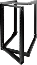 Tecmojo 18U Wall Mount Server Rack, Open Frame Network Rack for 19" Computer/AV/Data/IT/Media Equipment, 24" Depth, 16" Apart Mounting Holes, Swing Gate, Square and Tapped Holes
