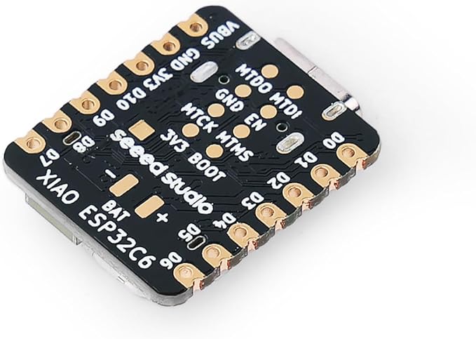Seeed Studio XIAO ESP32C6-2.4 GHz WiFi 6, Bluetooth 5.3, Zigbee, Thread (802.15.4), ESP Rain Maker, AWS IoT, Support Microsoft Azure, Smart Home