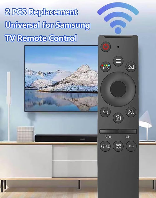 (Pack of 2) Replacement Remote Control for Samsung TV, Compatible for All Samsung TV LED QLED UHD SUHD HDR LCD Frame Curved Solar HDTV 4K 8K 3D Smart TVs