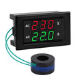 DROK Volt Amp Meter, AC 500V 100A Digital Voltmeter Ammeter Panel, 0.39 Inches LED 2in1 Multimeter, 2-Wire Voltage Amperage Tester Gauge with Current Transformer