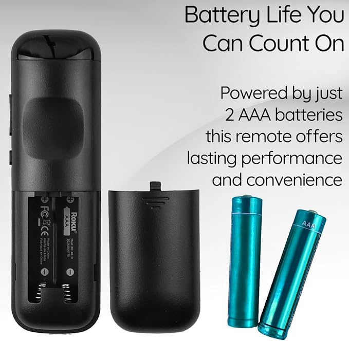 Remote Control with Shortcut Buttons and Volume Keys, Replacement for Roku Streaming Players and TVs (Netflix, Disney+, Apple TV & Prime Video)