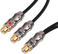 Devinal Y-Cable, RCA Female to 2 RCA Female Adapter, Video/Audio Splitter, 10" (25 cm)