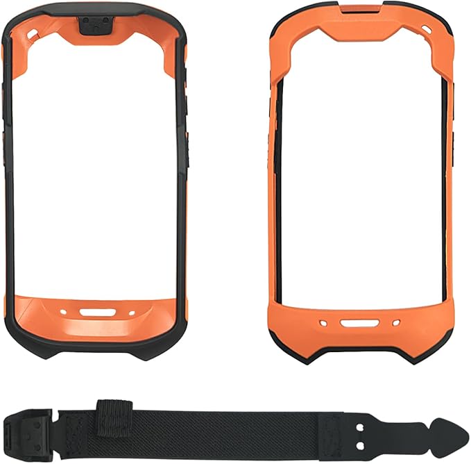 Protective Cover Bumper Case Rugged Boot with Hand Strap for Zebra TC51 TC510K TC52 TC56 TC57,Slim TPU Scanner Cover,Barcode Touch Mobile Computer Accessories (Orange)