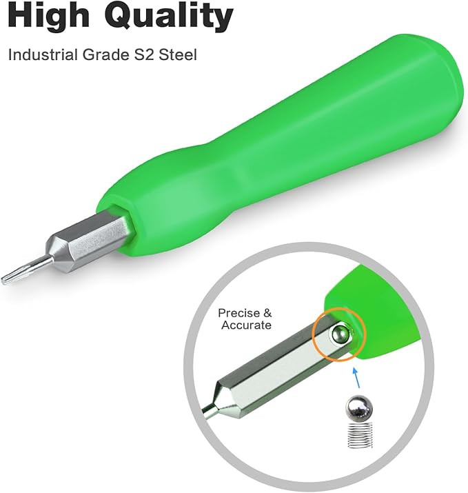 Video Screwdriver Bit Set for Battery and Wifi Access - Fits All Video Doorbell Models (Green)