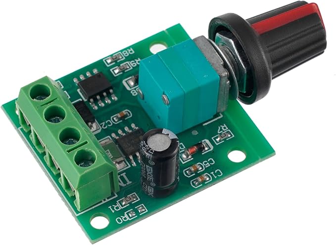 BOJACK Low Voltage DC Motor Speed Controller PWM 1.8v 3v 5v 6v 12v 2A 30W Adjustable Driver Switch 1803BK 1803B (Pack of 2 Pcs)