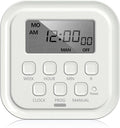 HBN 7 Day Heavy Duty Digital Timer, Dual Outlet, On/Off Programs 3-Prong Programmable Timer, Indoor, for Lamp, Light, Fan, Pets, Home, Kitchen, Office, Appliances, 125V, 15A, 1875W, 60Hz