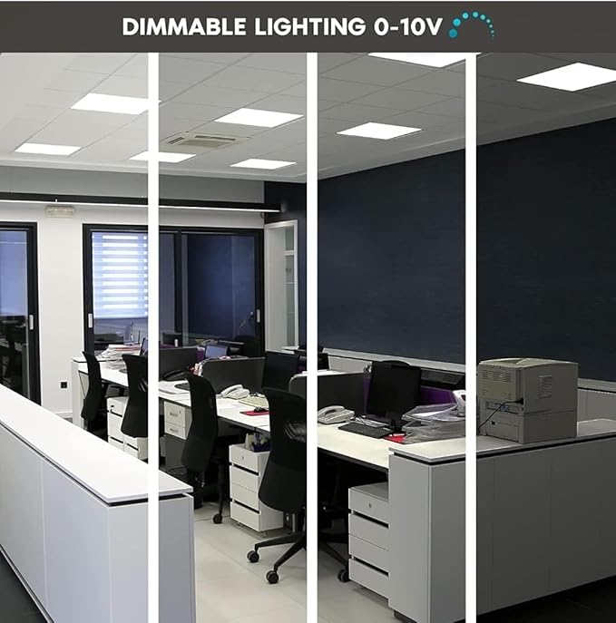 2x2 FT LED Light Flat Panel, 20/30/40W, CCT Selectable 30K | 35K | 40K | 50K | 65K, 0-10V Dimmable Recessed Drop Ceiling Lights, 2500/3750/5000 Lumens, Lay in Fixture, 120-277V, UL DLC(4 Pack)
