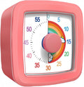 Visual Timer for Kids Adults, 60-Minute Countdown Timer for Classroom, Kitchen,Office, Pomodoro Timer Time Management Tools for Toddler ADHD(Pink)