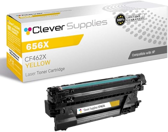 CS Replacement Toner Cartridge Compatible with HP 656X CF462X Yellow Color Enterprise M652dn M652n M653dn M653x M652dn Toner Cartridge Yellow