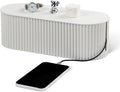RAMFIYN Large Cable Organizer Box for Power Strips, Surge Protectors, Chargers, TV Computer Wires - White