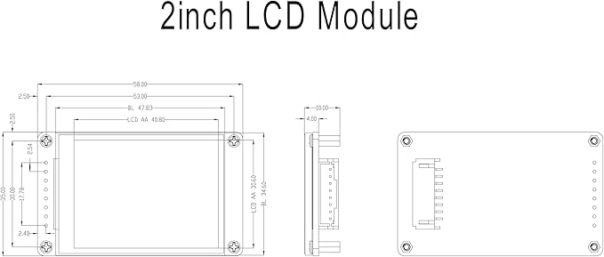 Waveshare 2inch LCD Display Module, Compatible with Raspberry Pi/Pi zero/Arduino/Esp32, with ST7789 Driver, 262K Color, IPS Screen, 240×320 Resolution, SPI Interface