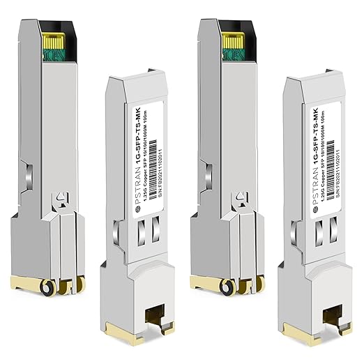 OPSTRAN 10/100/1000BASE-T SFP RJ45 Copper Transceiver Module Compatible with Mikrotik S-RJ01 100m Cat5e/6 4 Pack