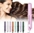 2 in 1 Mini Dual Purpose Curling Iron, 2026 New Portable Curling Wand & Flat Iron Hair Straightener, Mini Wave Hair Curling Iron Wand for Short and All Hair Types (Pink)
