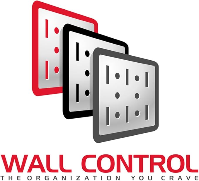 Wall Control Power Tool Storage Organizer Kit Cordless Drill Holder Charging Station Rack 16” x 32” Metal Pegboard Organization System (Yellow Pegboard)