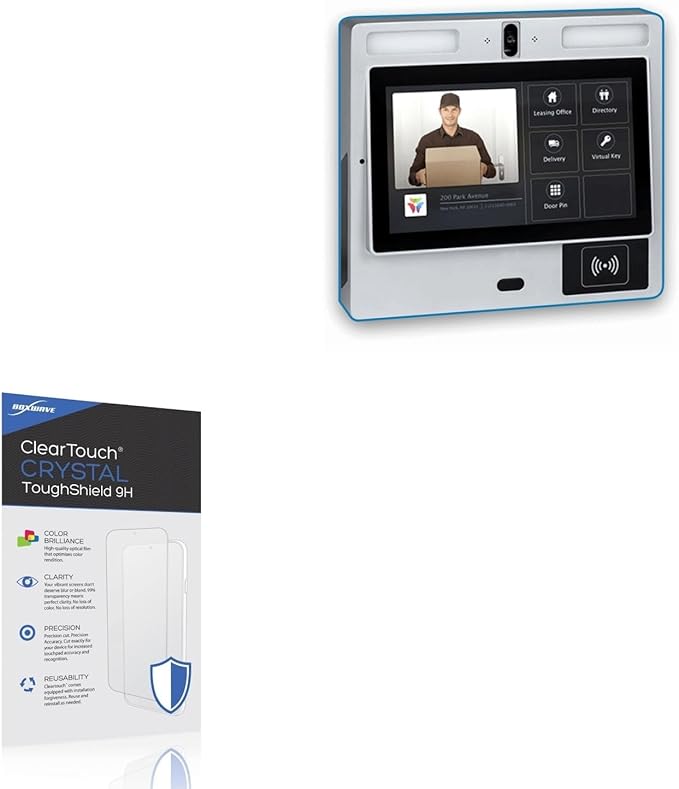 BoxWave Screen Protector Compatible with ButterflyMX Video Intercom Surface (11.6 in) - ClearTouch Crystal ToughShield 9H (2-Pack), Clear 9H Tough Flexible Film Screen Protector