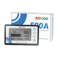 Redodo 500A Battery Monitor with Shunt, 8V-120V, 20ft Cable, High and Low Voltage Programmable Alarms for LiFePO4, Gel, Lead - Acid Batteries