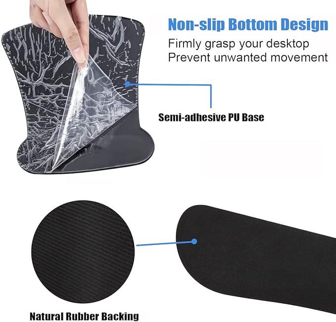 Ergonomic Mouse Pad Wrist Support and Keyboard Wrist Rest Set with Coasters, Non-Slip PU Base, Easy Typing and Relieve Wrist Pain, Perfect for Home Office Working Studying, Retro Ouija Board