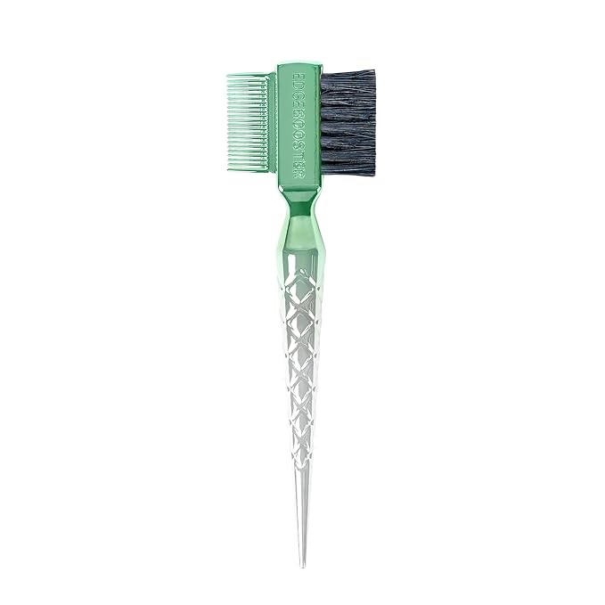 STYLE FACTOR EDGE BOOSTER® Mini Hammer Brush Travel Size | Baby Hair Brush & Double-Sided Edge Control Comb with Boar Bristles | Rat Tail for Precision Styling | Travel Brush for Edges & Baby Hair