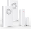 Wireless Door Chime for Business Entering, Door Open Alarm for Kid/Toddler Home Safety (500ft Range 51 Ringer) Door Dinger Buzzer Alert, 2 Receivers +1 Sensor