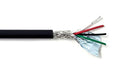 KWANGIL 4C 22AWG AMSB Shielded Cable Wire (UL2464) - Highly Flexible Str TC, PVC Ins, OS+TC BRD, PVC JKT for CNC Machine, Stepper Motor, VFD Spindle (Matte Black 100FT)
