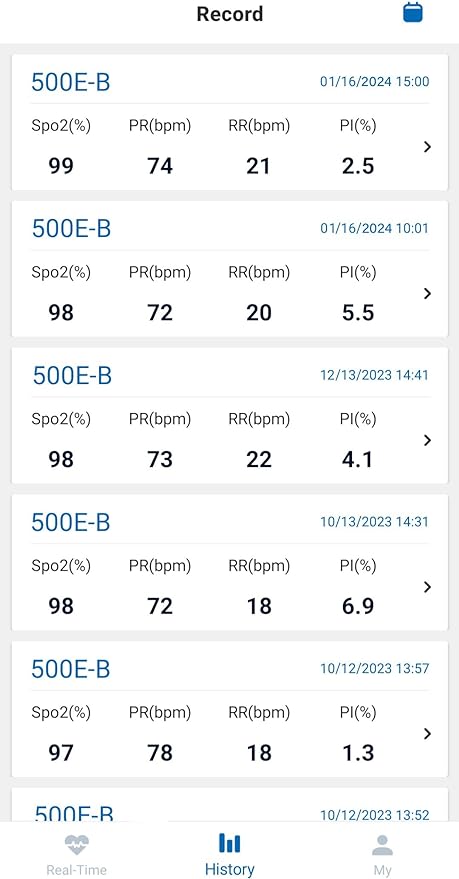 Zacurate 500E-B Wireless Bluetooth Fingertip Blood Pulse Oximeter Monitor with FREE App, SpO2, Heart Rate, Plethysmograph, and Perfusion Index Finger Oxygen Sensor Meter