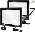 YANYCN 2 Pack 200W LED Motion Sensor Flood Light, Super Bright IP66 Waterproof Outdoor 23000 lumens 5000K Daylight Dusk to Dawn Security Light for Front Porch, Barn