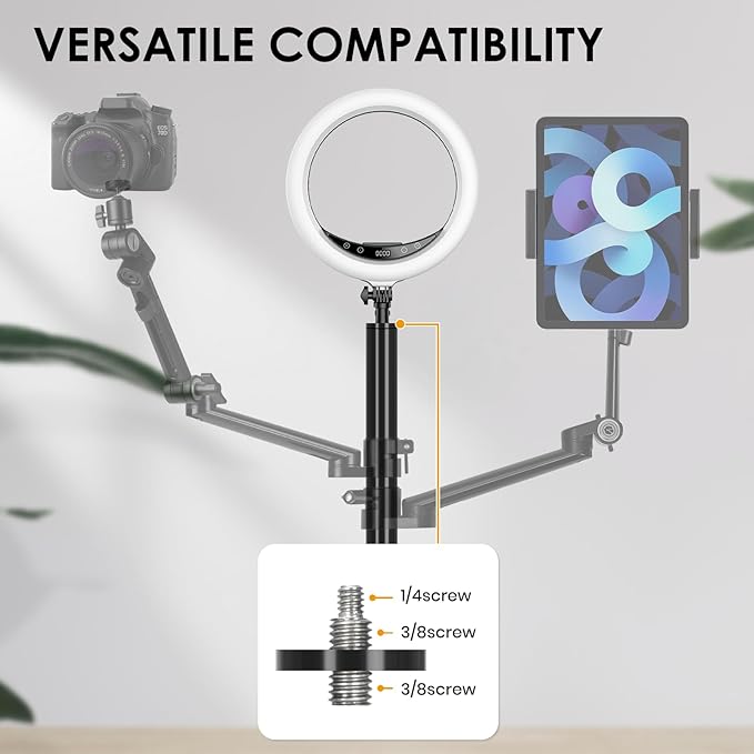 TARION Modular Base Extension Rod - 21.6"/55cm Extension Pole Set (2× 10.8" Sections) Compatible with Titanrig Lite Z, Desktop, Studio, Cart Products
