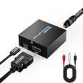 192KHz ARC Audio Extractor, HDMI ARC to Optical Converter, ARC to Optical/Toslink+3.5mm AUX Output, ARC to RCA Audio Converter for TV Amplifier Speaker/Soundbar/Headset