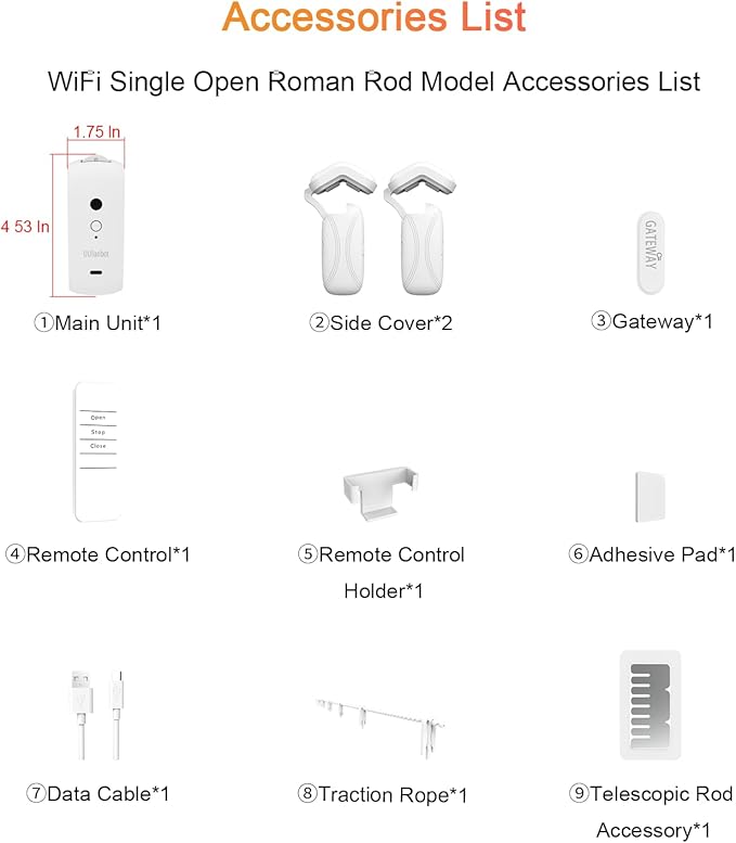 Automatic Curtain Opener - Gifts for Women and Men,Electric Curtain with Remote Smart Curtain Opener Electronic for Roman Rails