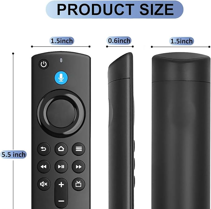 Voice Remote Replacement for Stick 4k 3rd Gen, Fit for Smart TV Stick/ 4K Max, 3rd Gen, 2nd Gen, Lite, Cube(1st Gen & 3nd Gen)