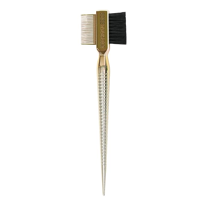 Style Factor EDGE BOOSTER® Hammer Brush Rat Tail– Double-Sided Edge Control Brush & Comb with Boar Bristles – For Edges, Slick Backs, Baby Hair Styling, and Taming Flyaways
