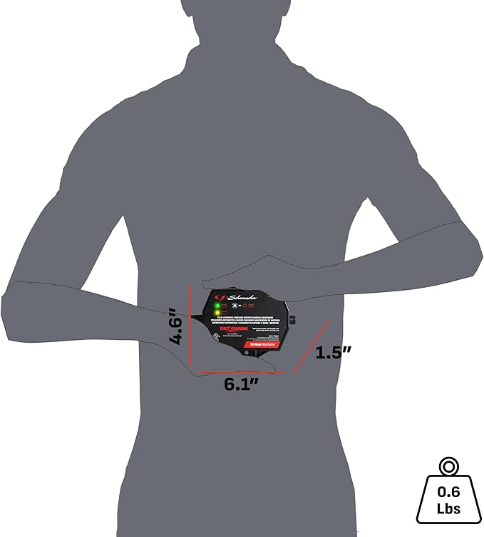 Schumacher Electric 1.5A Car Battery Charger and Maintainer, 3-in-1 Solution, for 6V/12V Power Sport, Automotive, and Marine Batteries, SC1300