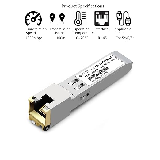 OPSTRAN 10/100/1000BASE-T SFP SGMII Copper Transceiver Module Compatible with Brocade E1MGTX-A RJ45 100m Cat5e/6